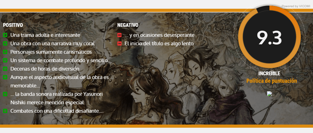 nota octopath 1