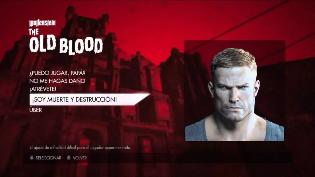 wolfenstein dificultad