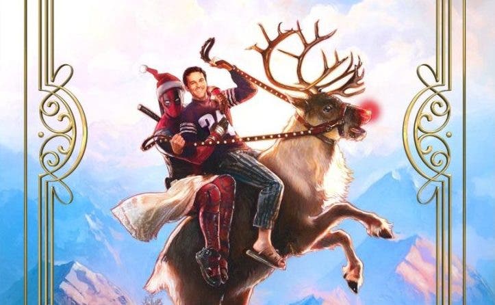 Imagen de Wade se disfraza de Papá Noel en el primer póster de Once Upon a Deadpool