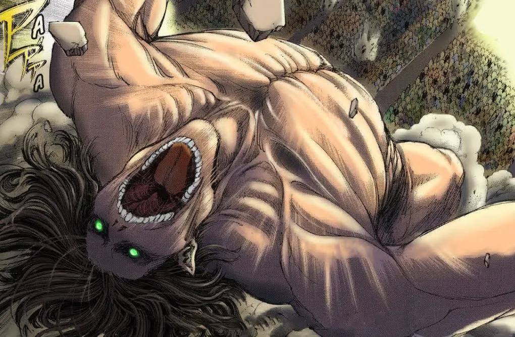 Imagen de Así es el último panel del manga de Ataque a los titanes