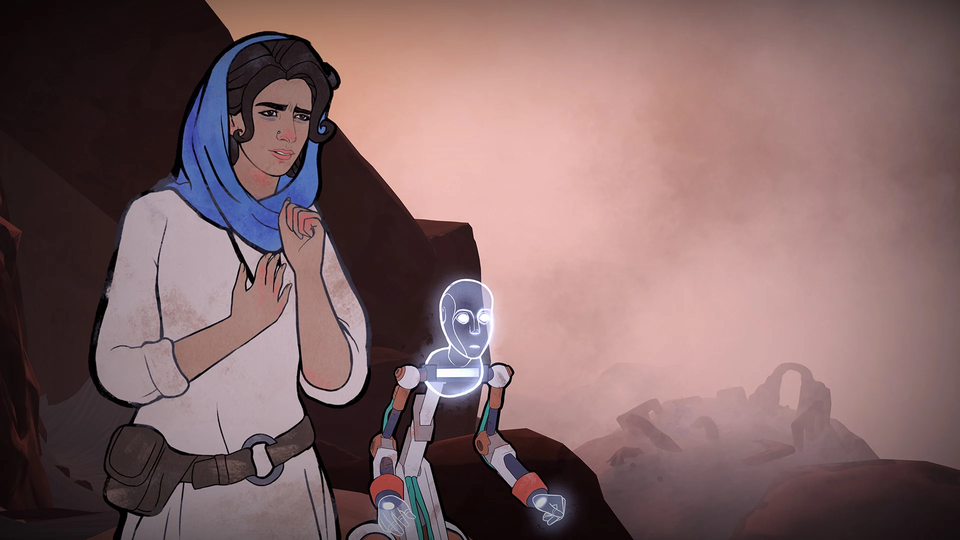 Imagen de La aventura gráfica de ciencia ficción y arqueología Heaven's Vault llegará esta primavera