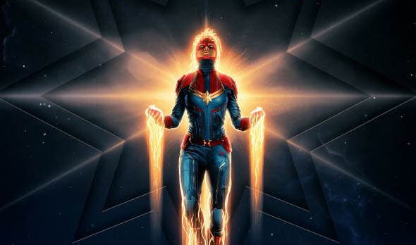 Imagen de Capitana Marvel despega en uno de los mejores pósteres de todo el año