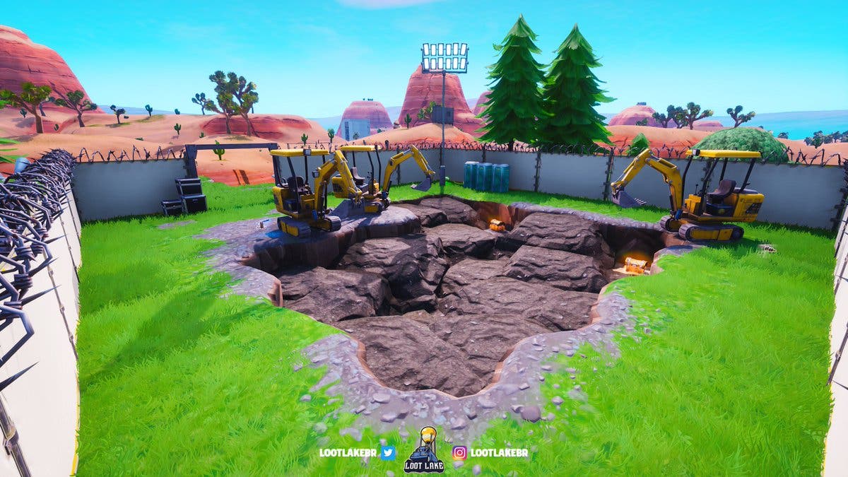 una excavacion en la que pueden participar los jugadores ha aparecido en fortnite - sigue el mapa de oasis ostentoso fortnite