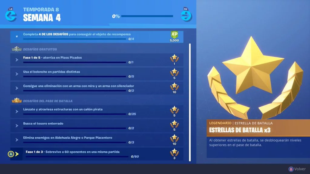 Fortnite desafios