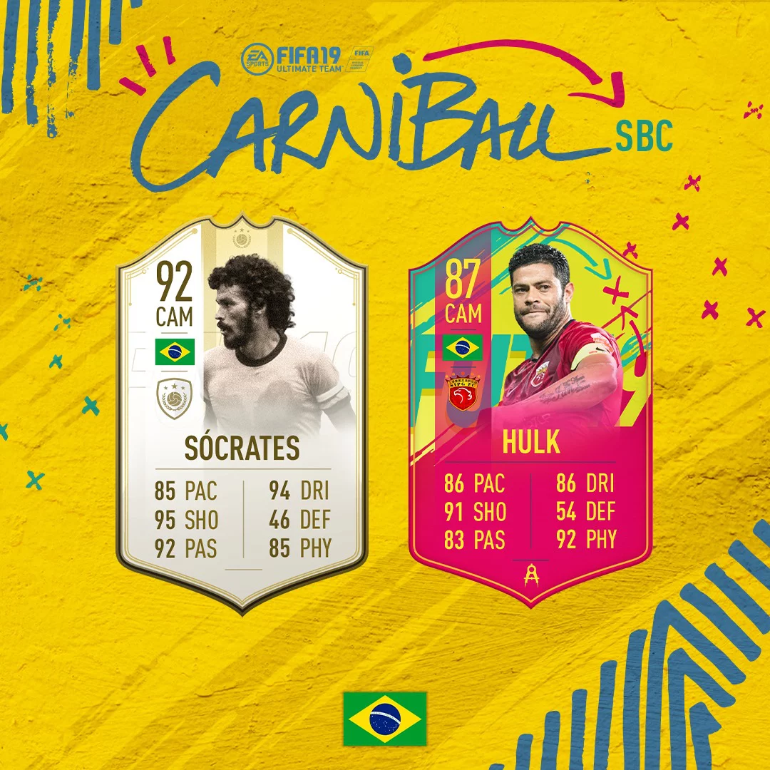 Imagen de Hulk y Sócrates son los SBC estrella de hoy en el evento Carnabola de FIFA 19 Ultimate Team