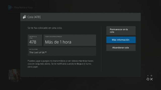 playstation now cola espera