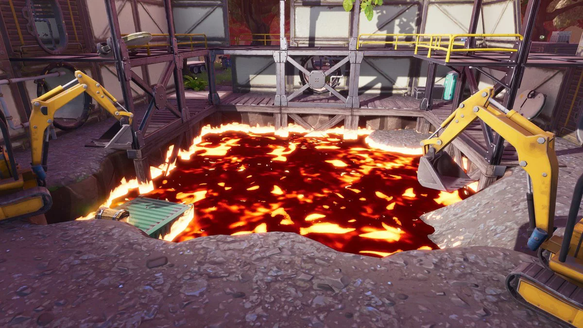 Imagen de La excavación de Socavón Soterrado de Fortnite escondía una piscina de lava