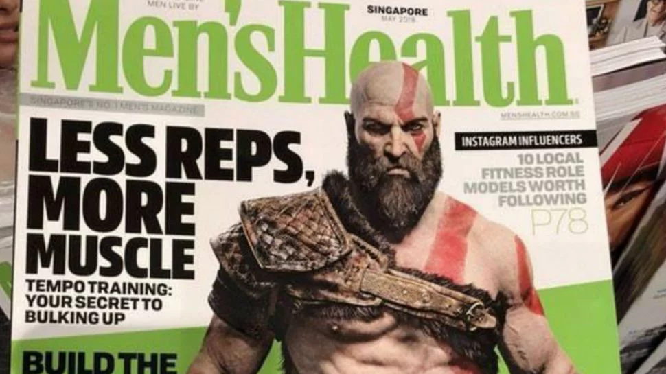 Imagen de Kratos, de God of War, protagonizó una portada de Men's Health en Singapur