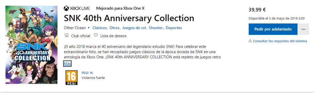 snk xbox one