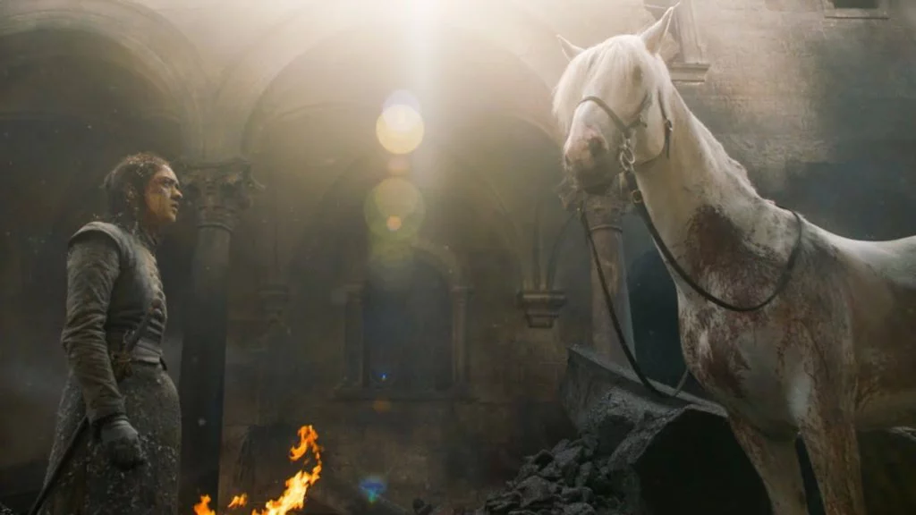 juego de tronos arya stark caballo