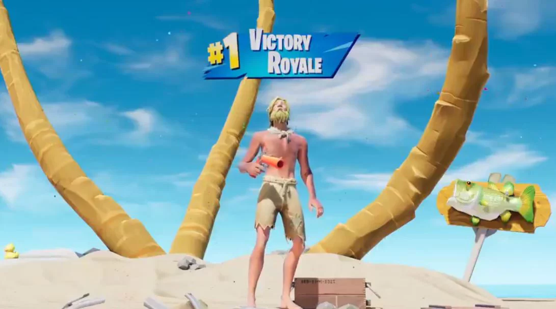 Imagen de Epic Games muestra una pistola de bengalas en un vídeo emitido durante el Fortnite Pro Am