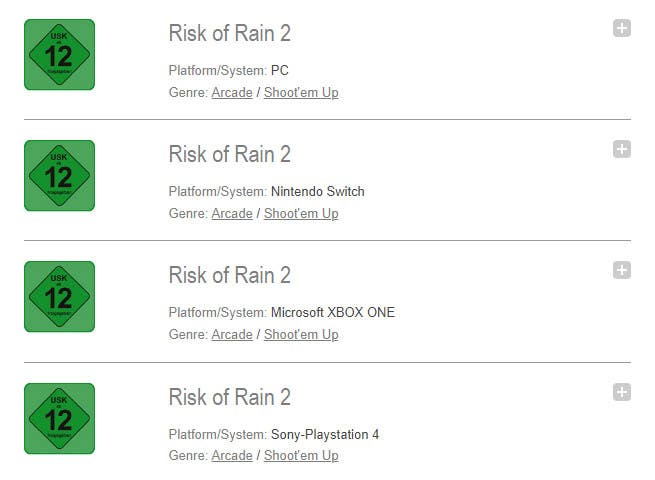 risk of rain 2 registro