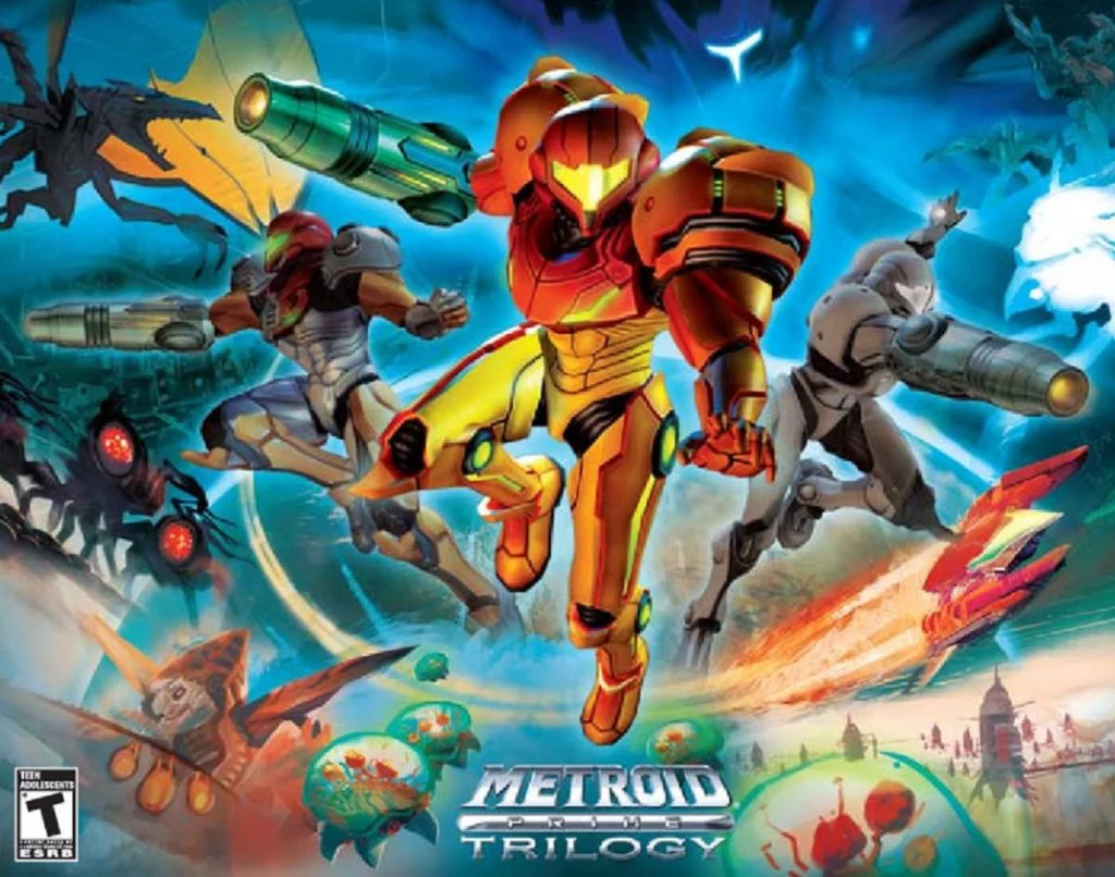 metroid prime trilogy oldschool retro style poster artwork
