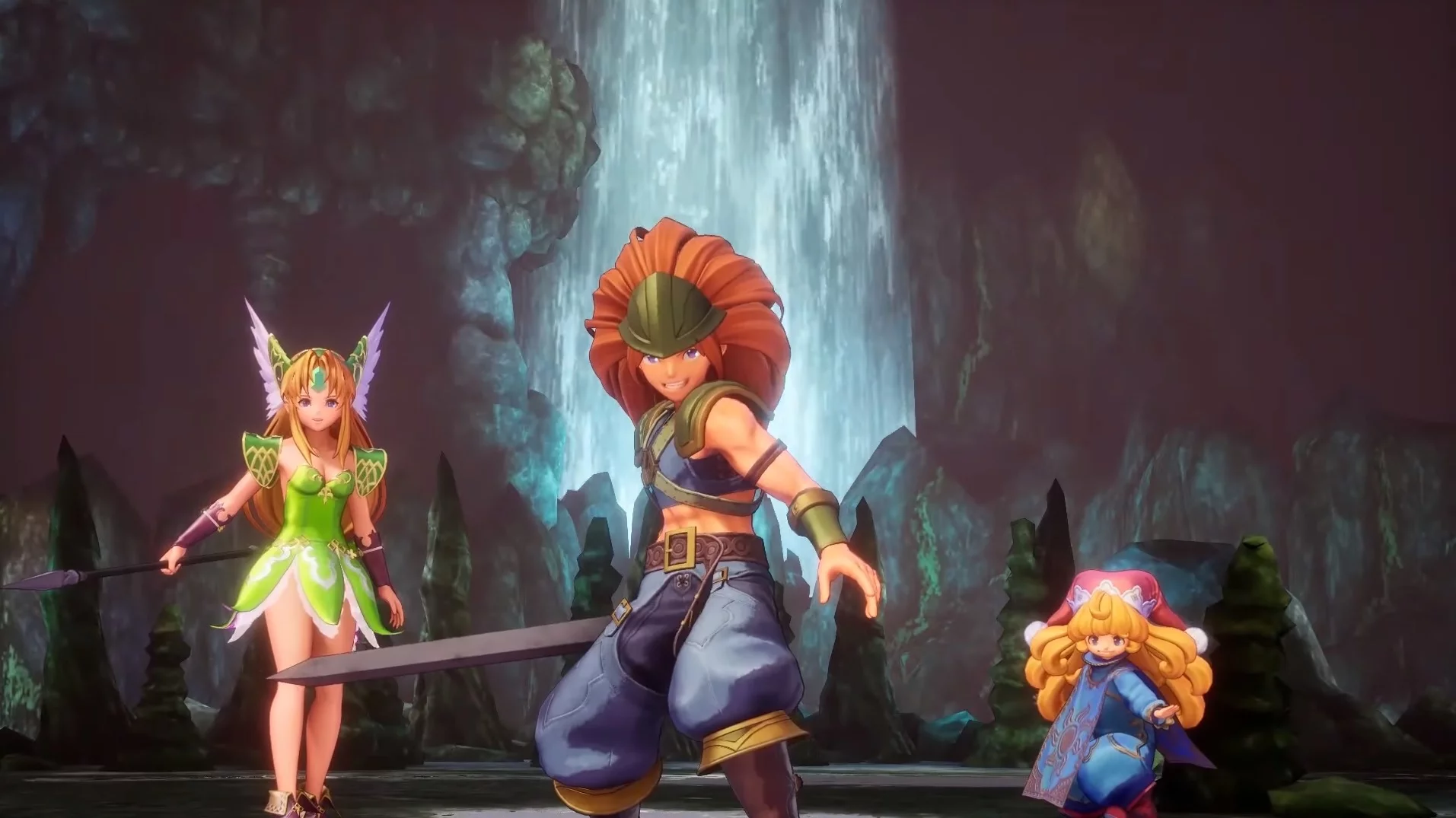 Imagen de Trials of Mana muestra una de sus mazmorras en un extenso gameplay