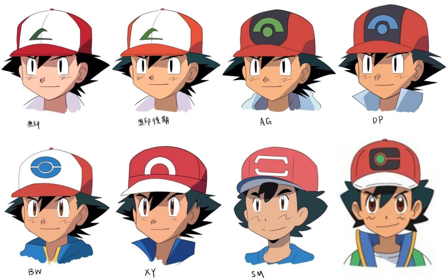 Así ha evolucionado el diseño de Ash en Pokémon con el paso de los años