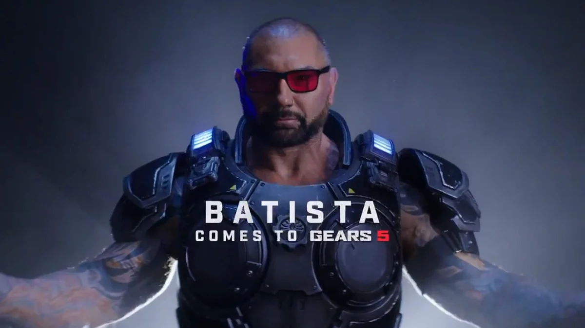Imagen de El actor Dave Bautista da la sorpresa: será un personaje jugable en Gears 5
