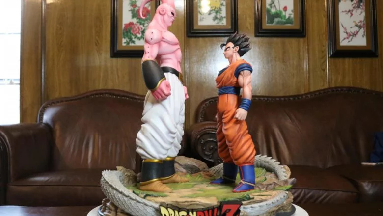 dragon ball z figura gohan y super buu 1