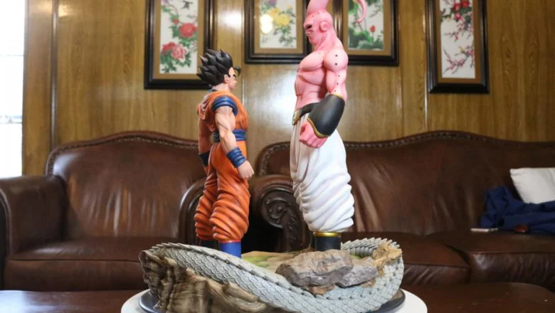 dragon ball z figura gohan y super buu 2