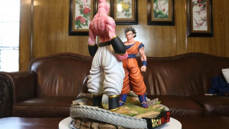 dragon ball z figura gohan y super buu 3