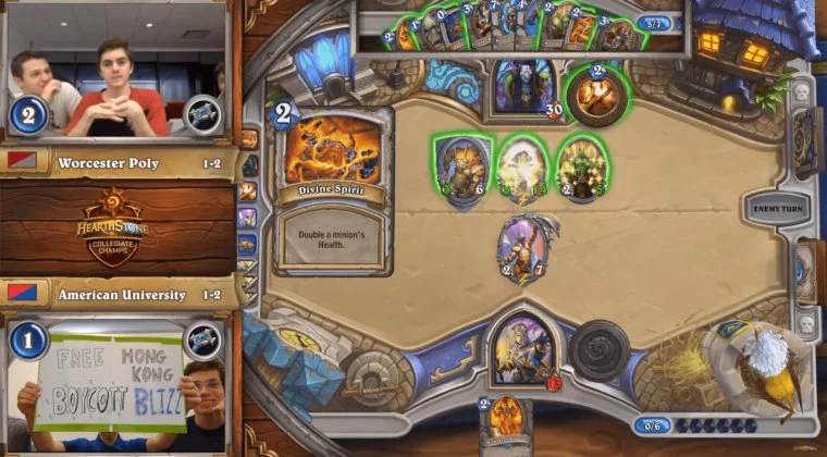 Imagen de Más profesionales de Hearthstone llaman en vivo a la liberación de Hong Kong y al boicot a Blizzard