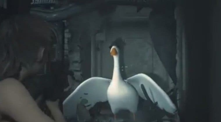 Imagen de Resident Evil 2 Remake recibe al ganso de Untitled Goose Game vía mod