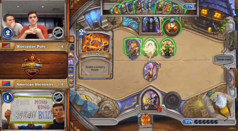 Imagen de Nuevo caso Hong Kong: Blizzard suspende a un equipo universitario de Hearthstone