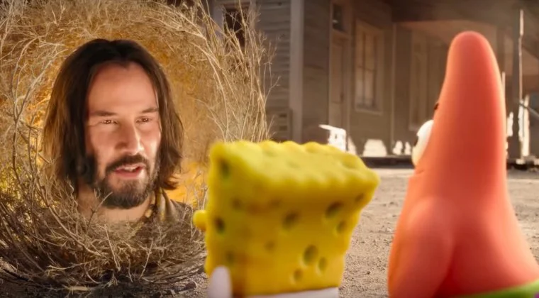 Imagen de Bob Esponja y Keanu Reeves se pasean por Fondo de Bikini