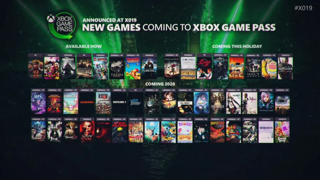 juegos game pass 2019