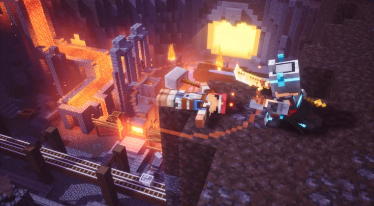 Imagen de Minecraft Dungeons se parecía a cierta popular franquicia de Nintendo en sus primeras fases de desarrollo