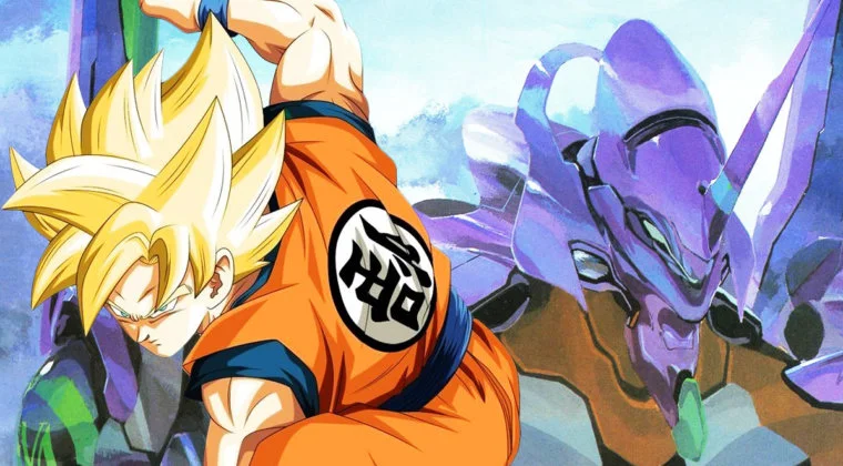 Imagen de Dragon Ball y Neon Genesis Evangelion se cruzan en este increíble arte