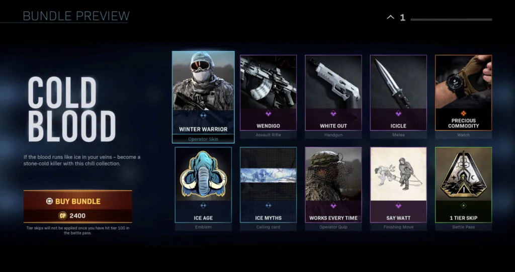 MW COLD BLOOD