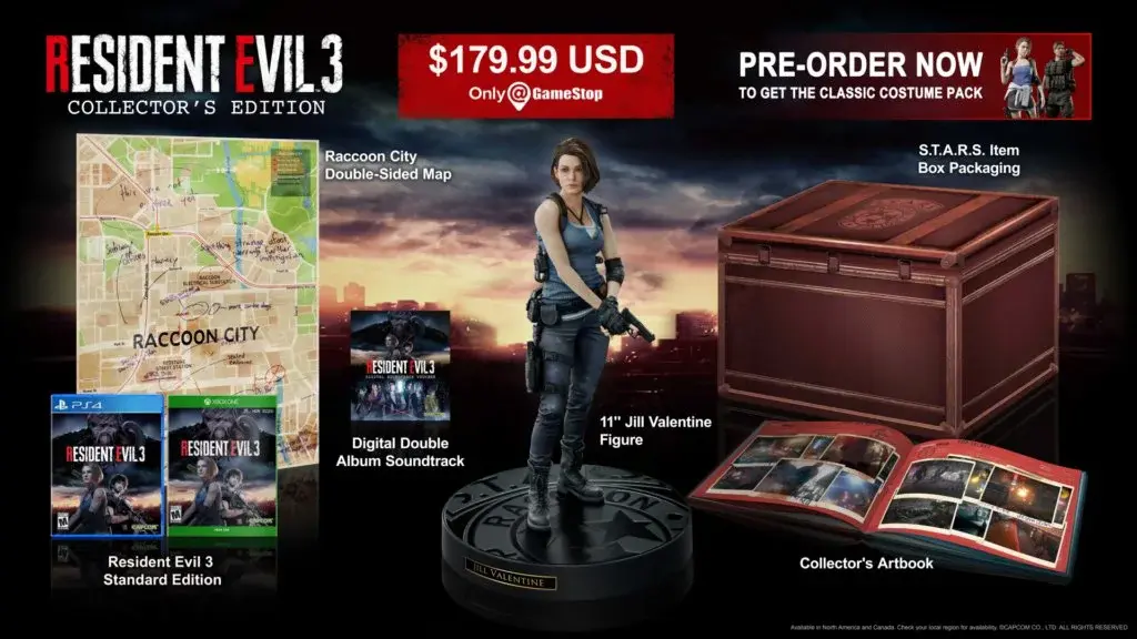 Resident Evil 3 edición de coleccionista 