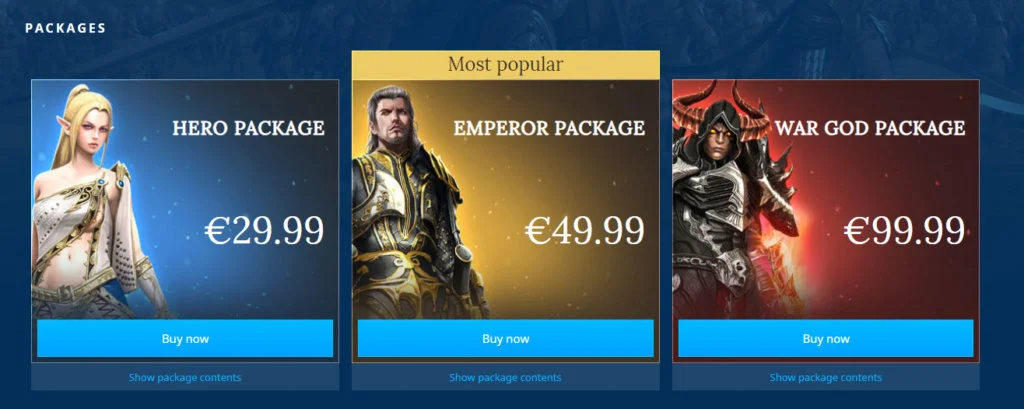 Packs de compra de KUF2