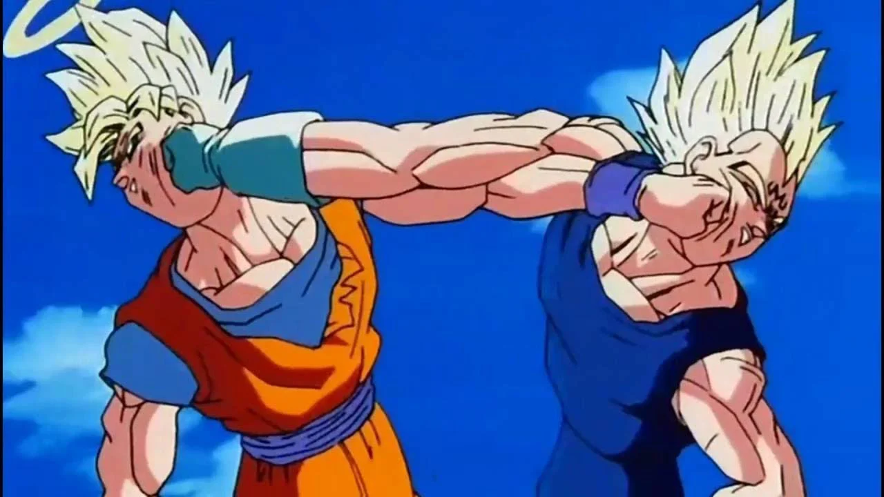 goku majin vegeta dragon ball z