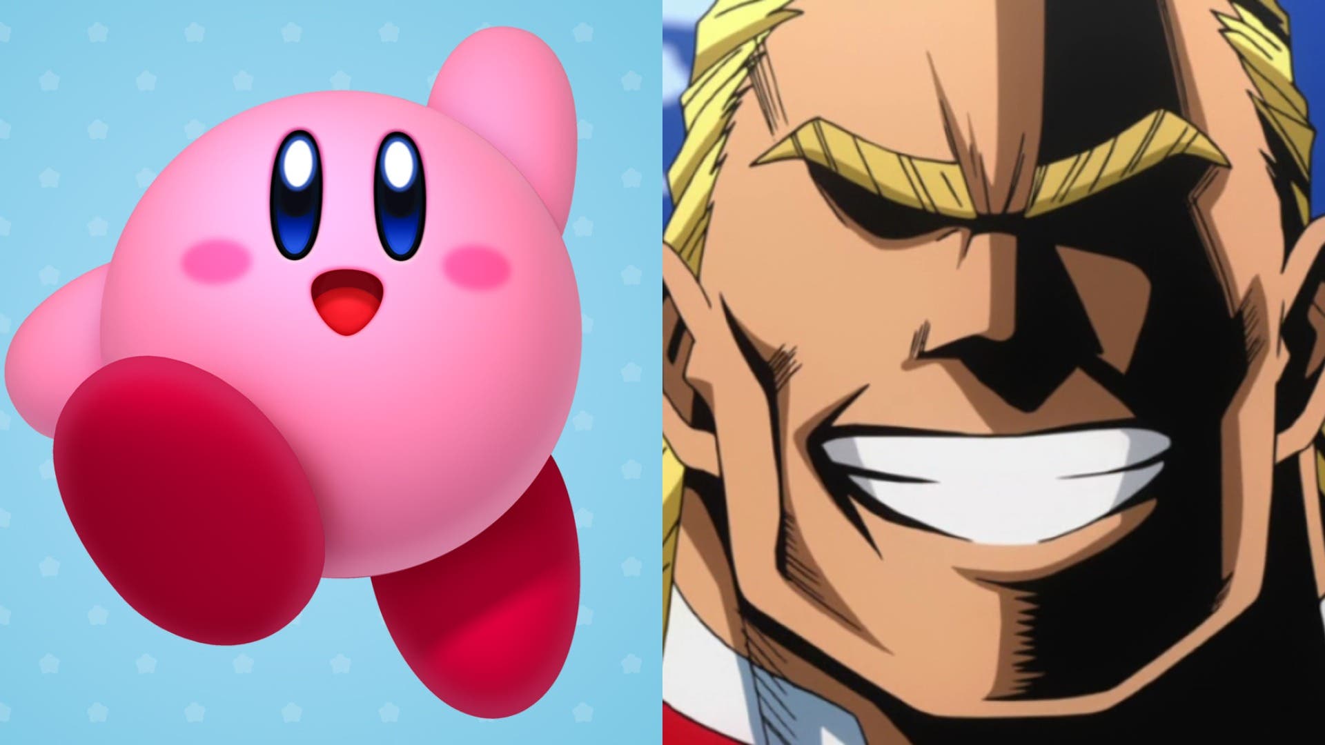 Fusionan a Kirby con All Might, de My Hero Academia, en un arte aterrador