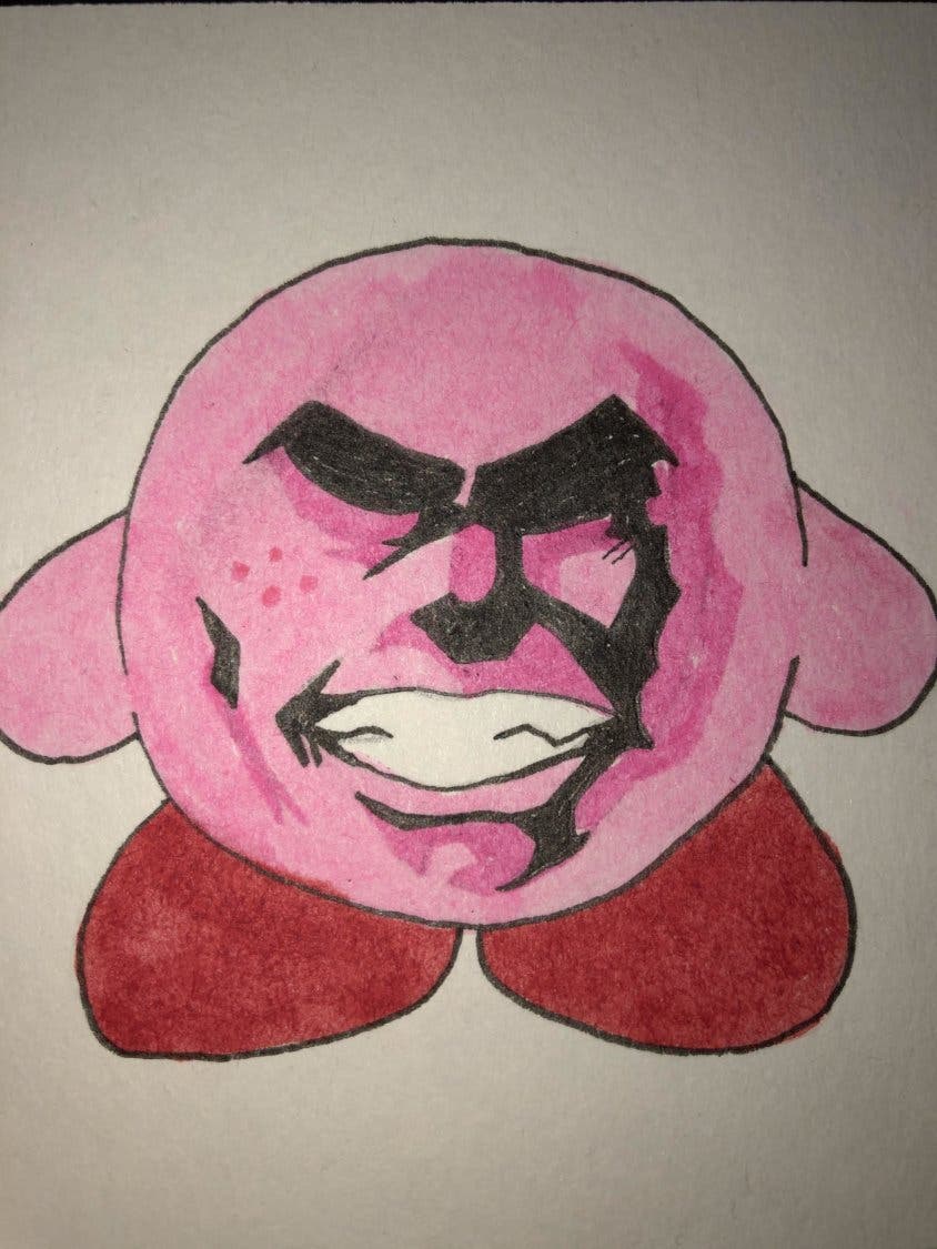 Fusionan a Kirby con All Might, de My Hero Academia, en un arte aterrador