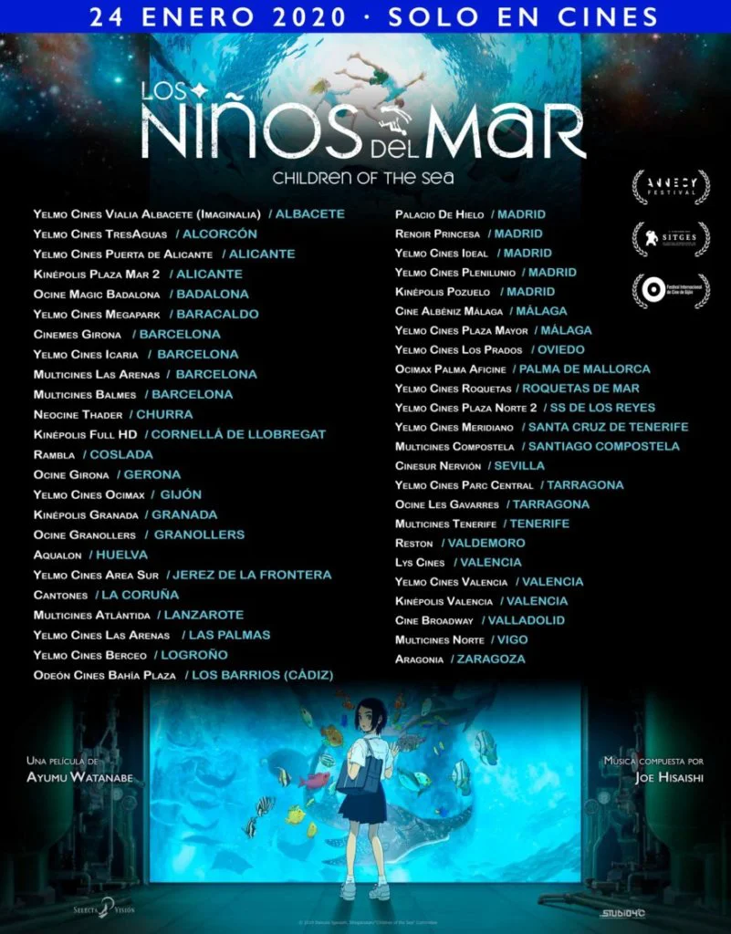 los ninos del mar lista cines