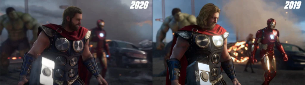 Marvels Avengers side by side thor scaled 1