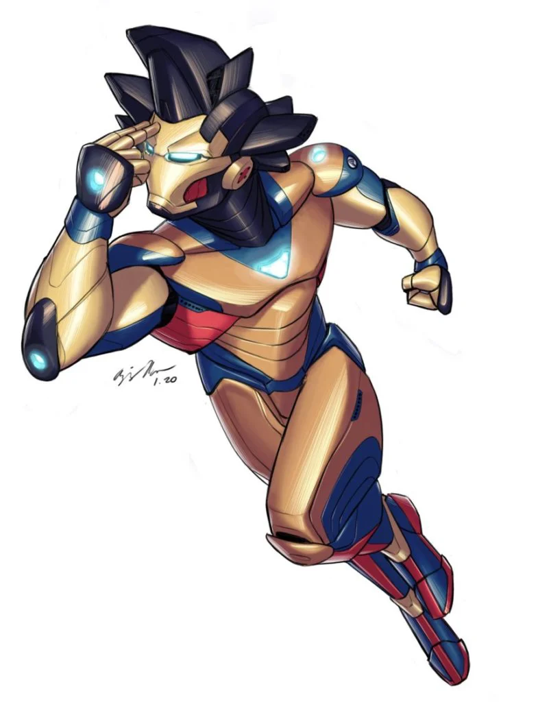 goku dragon ball iron man
