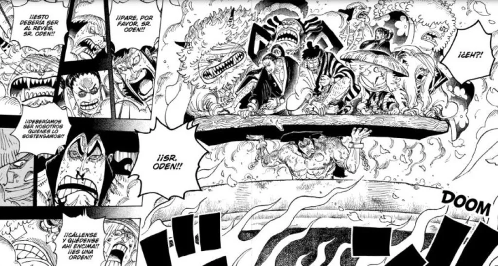 one piece 971 oden sujetando espanol