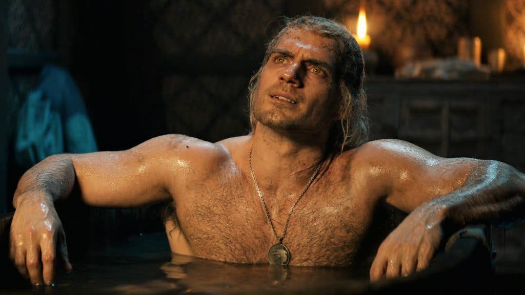 the witcher henry cavill bath
