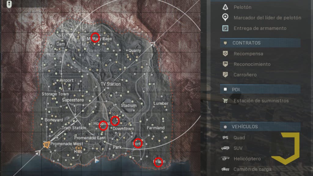 COD Warzone bunkers mapa 3