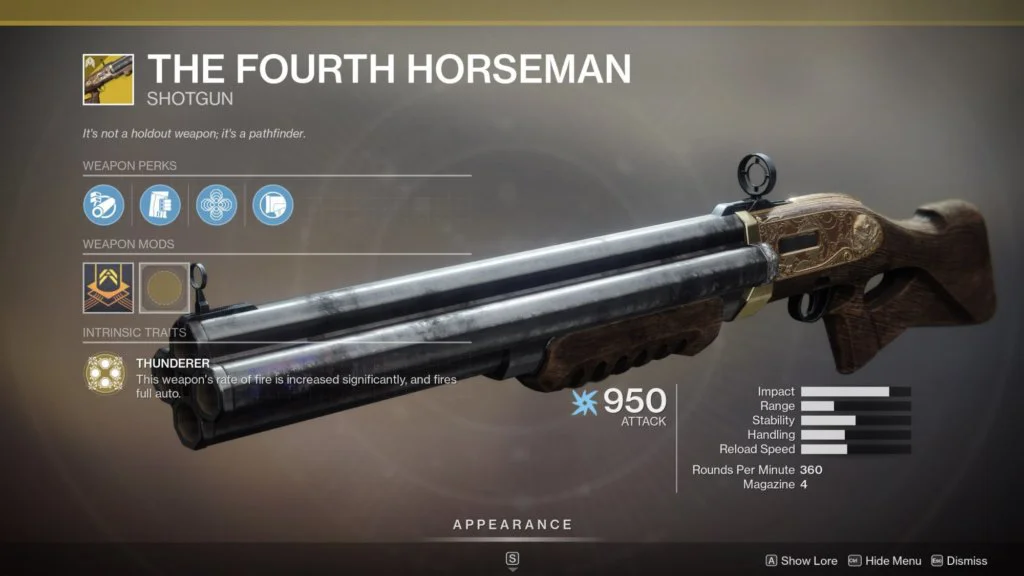 Destiny 2 cuarto jinete