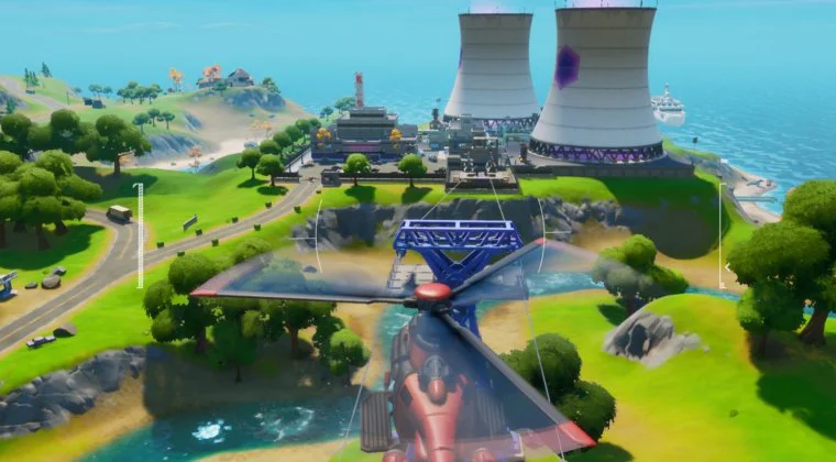 Imagen de Desafío de Fortnite: monta en Acumulaciones Airadas y en una tirolina, y utiliza un pasadizo secreto