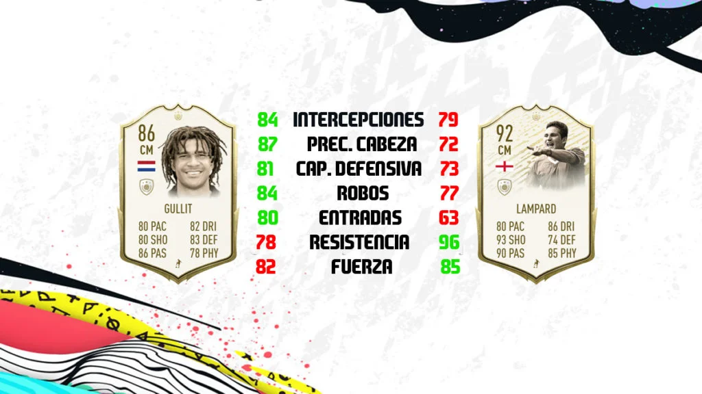Gullit Lampard Comparativa