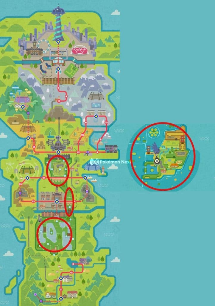 Pase de Expansión de Pokémon Espada y Escudo mapa Isla de la Armadura