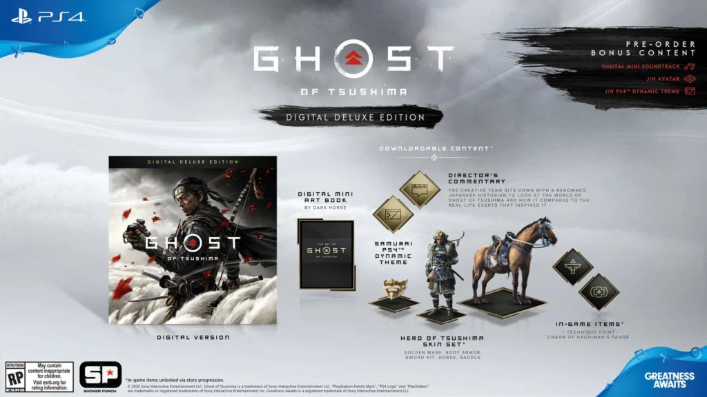 ghost of tsushima edicion digital deluxe