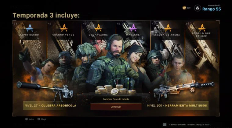 Imagen de Todas las nuevas armas que llegan a Warzone en el pase de batalla de la tercera temporada