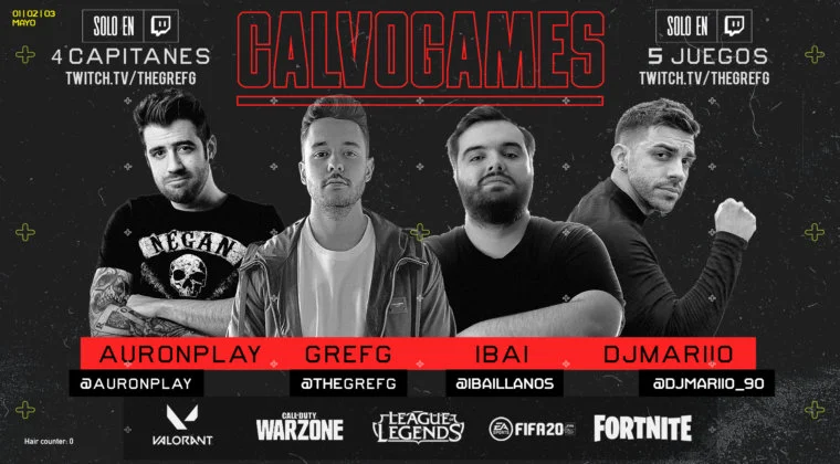 Imagen de Así han sido los torneos de Valorant, FIFA y Fornite de los CalvoGames de TheGrefg