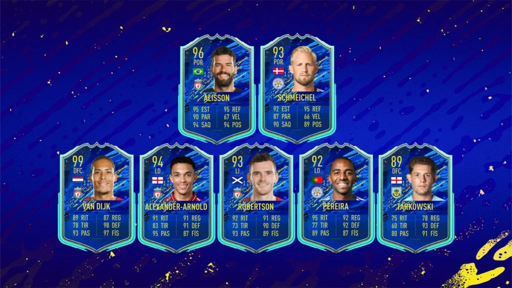TOTS Premier League Porteros y defensas